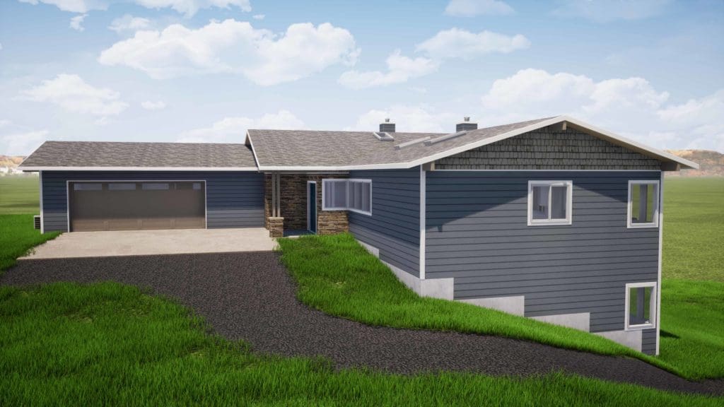 3D Render | Custom Home in Kingston Washington | Estes Builders